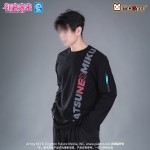 Official Hatsune Miku Neon Electronic Music Project Moeyu Miku Merch Black Grey Neutral Top